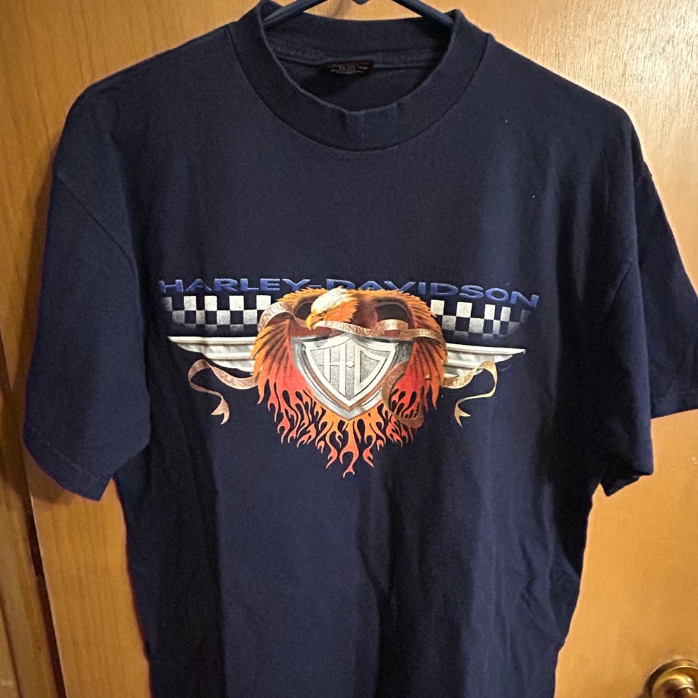 Vintage‎ Harley Davidson Men’s Tee Shirt Size L Featuring Phoenix Eagle